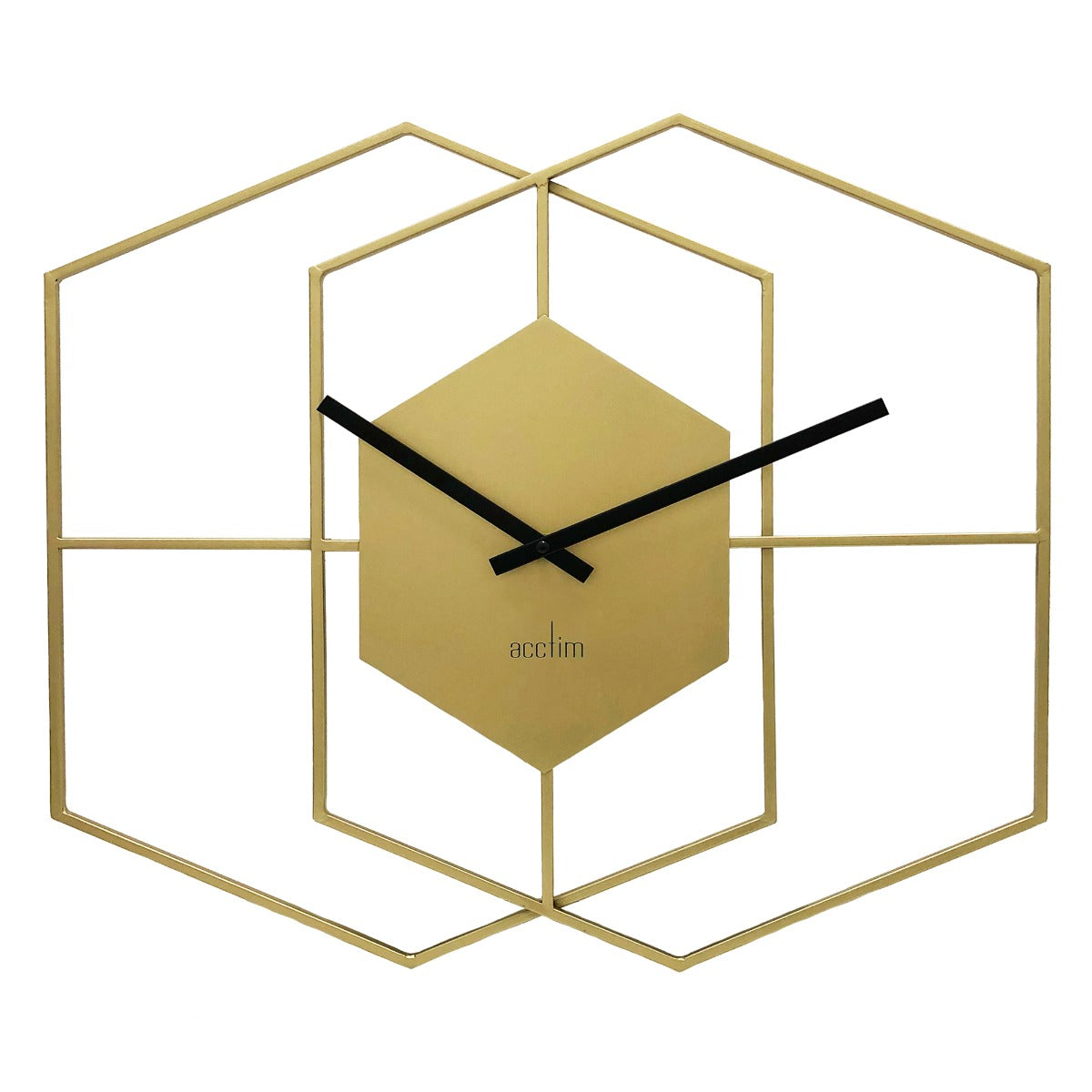 Addison Geometric Hexagonal Design Wall Clock