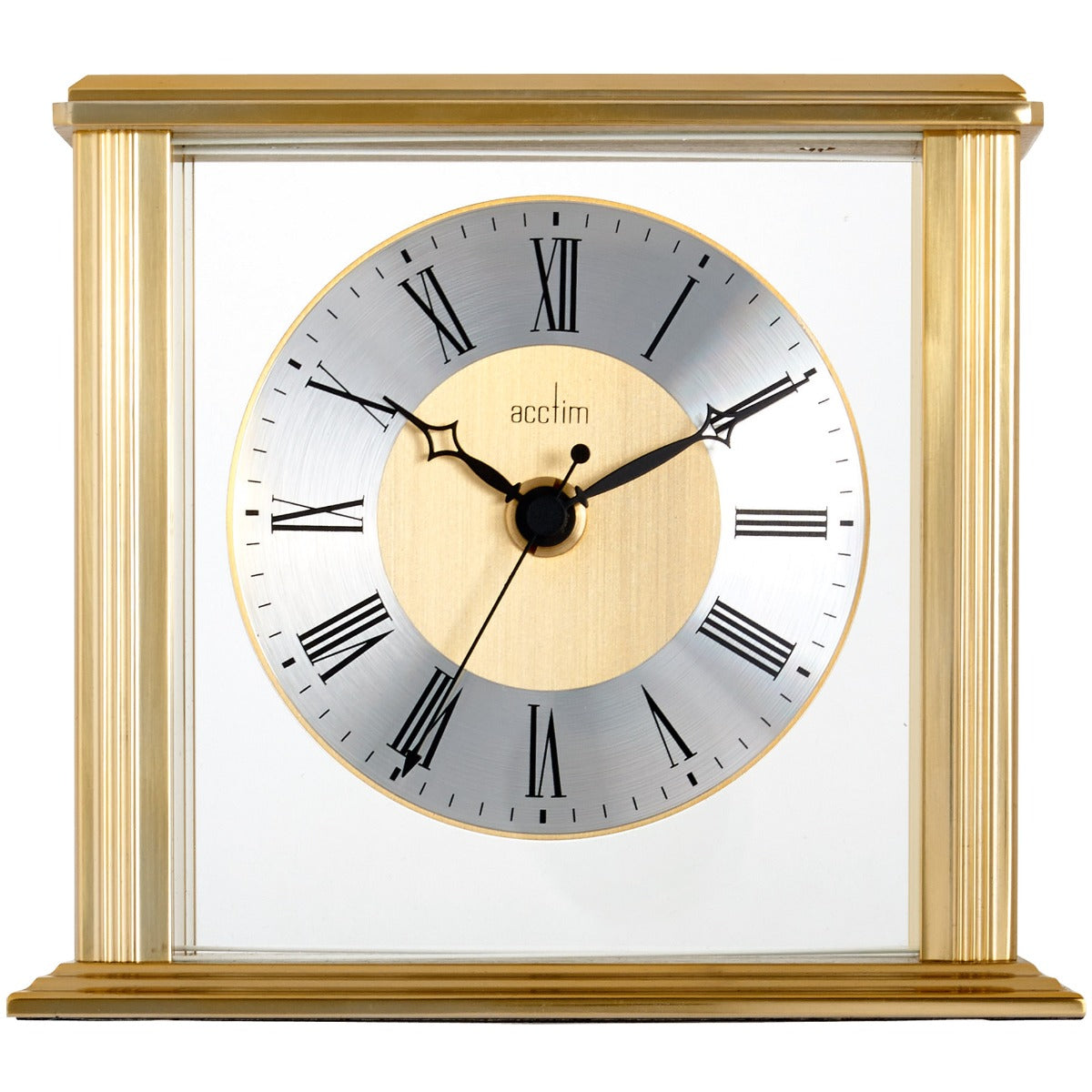 Hamilton Mantel Clock Polished Metal Case