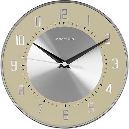 Domed Glass & Embossed Metal Dial in Cream 20.5cm