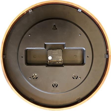 Wooden Cased clock with gold metal dial 41.5cm