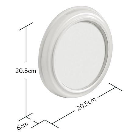 Domed Glass & Embossed Metal Dial in Black 20.5cm