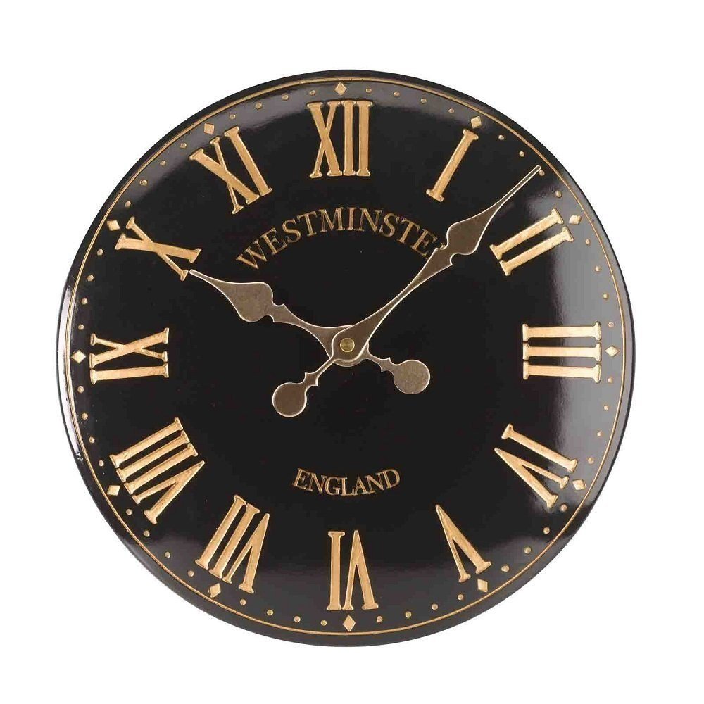 Outside-In Westminster Tower Black 12in Wall Clock