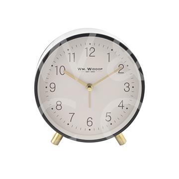 ALARM CLOCK METAL FEET WITH LIGHT & SNOOZE - GREY