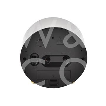 ALARM CLOCK METAL FEET WITH LIGHT & SNOOZE - GREY