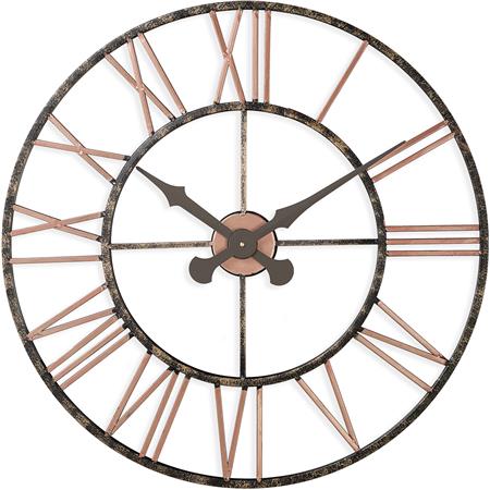 Vintage Outdoor Clock with Copper Numerals 70cm
