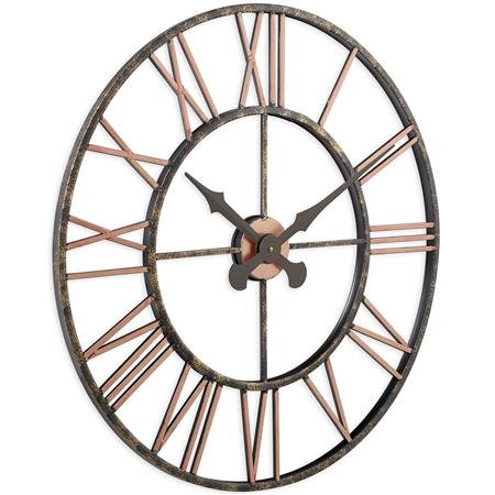 Vintage Outdoor Clock with Copper Numerals 70cm