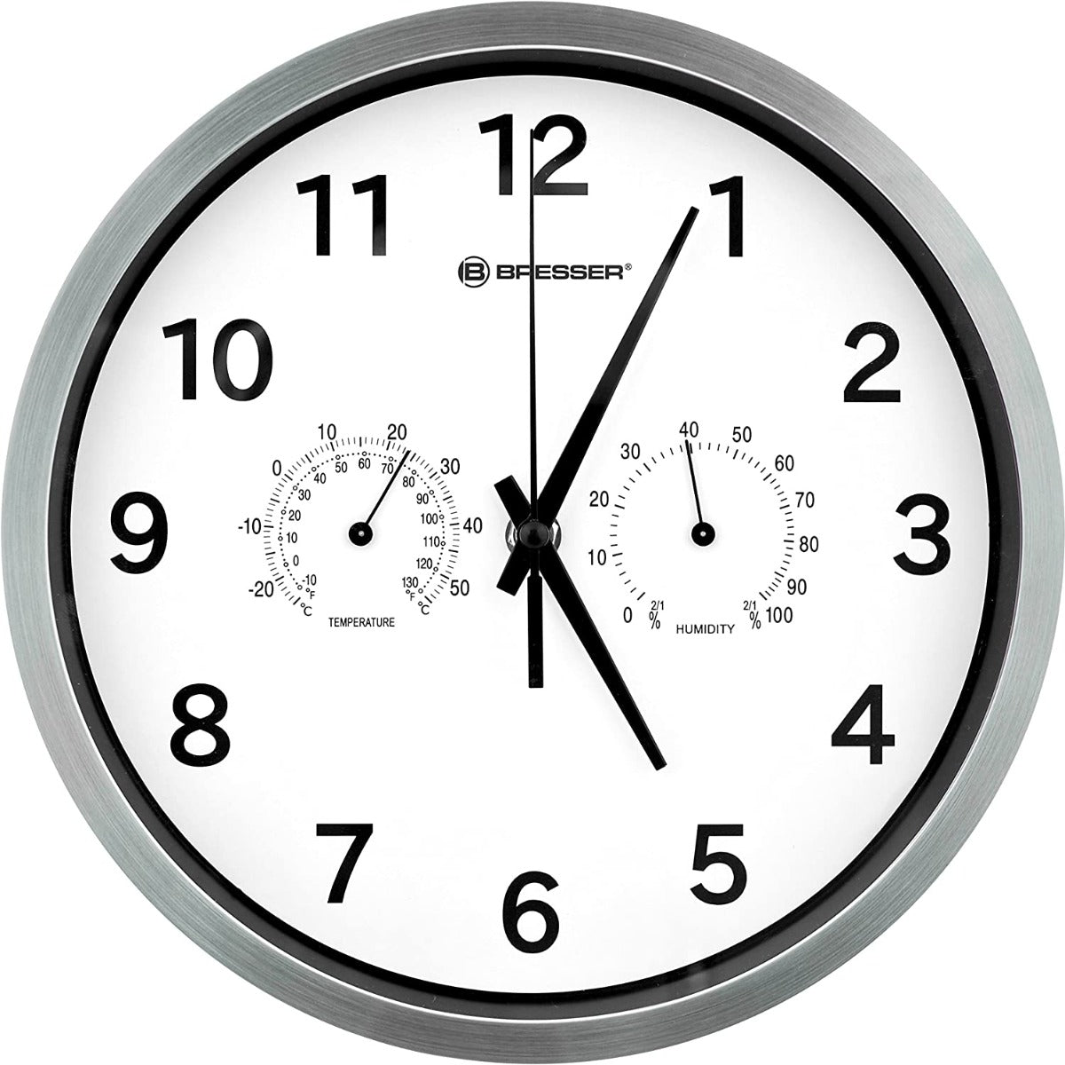 My Time Wall Clock Thermo Hygro 25cm
