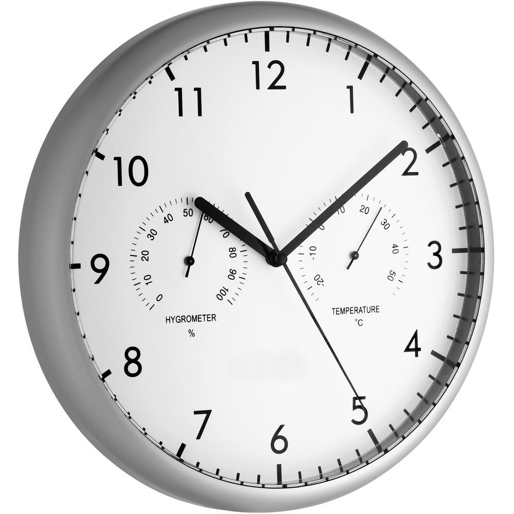 Wall Clock With Thermometer & Hygrometer 26.5cm