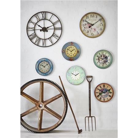 Hydrangea Motif Wall Clock 36cm