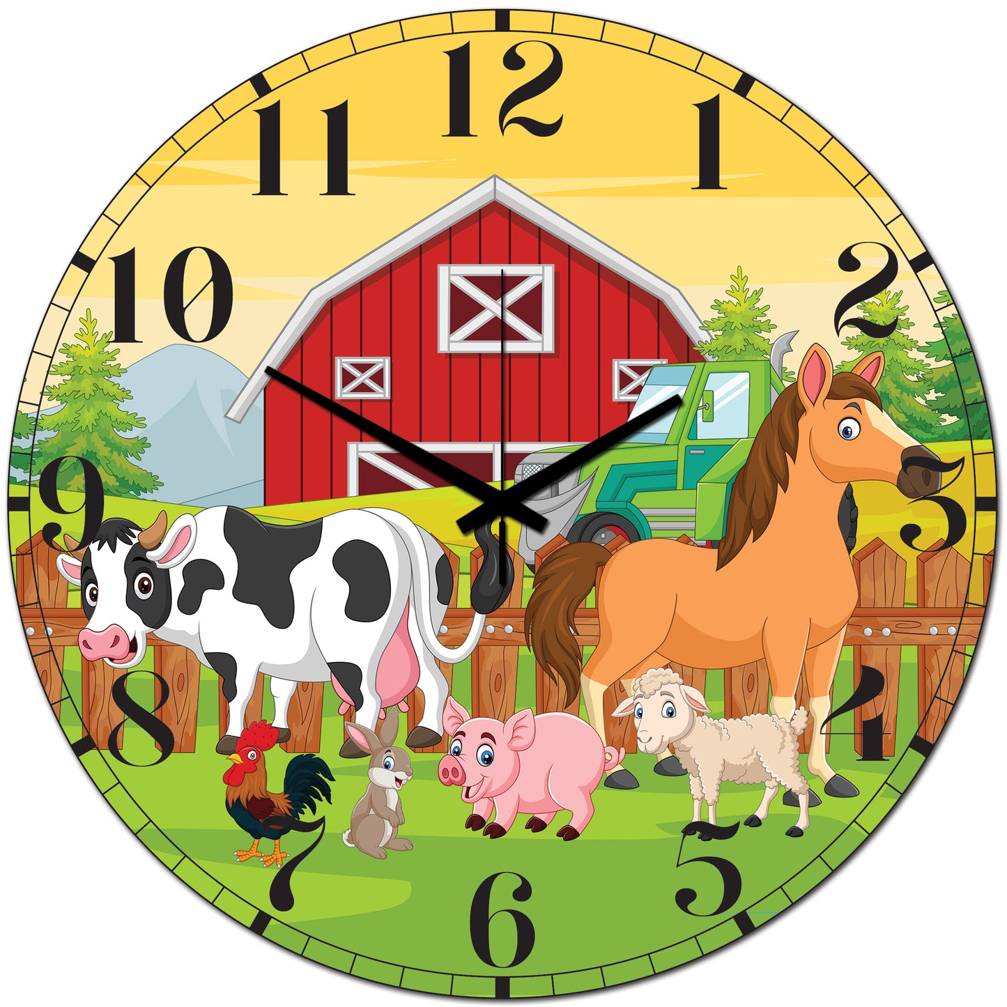 Farmyard Friends Clock