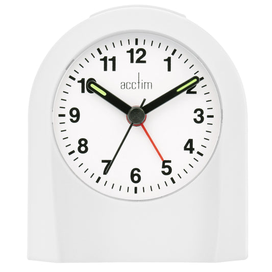 Palma White Alarm Clock 9cm