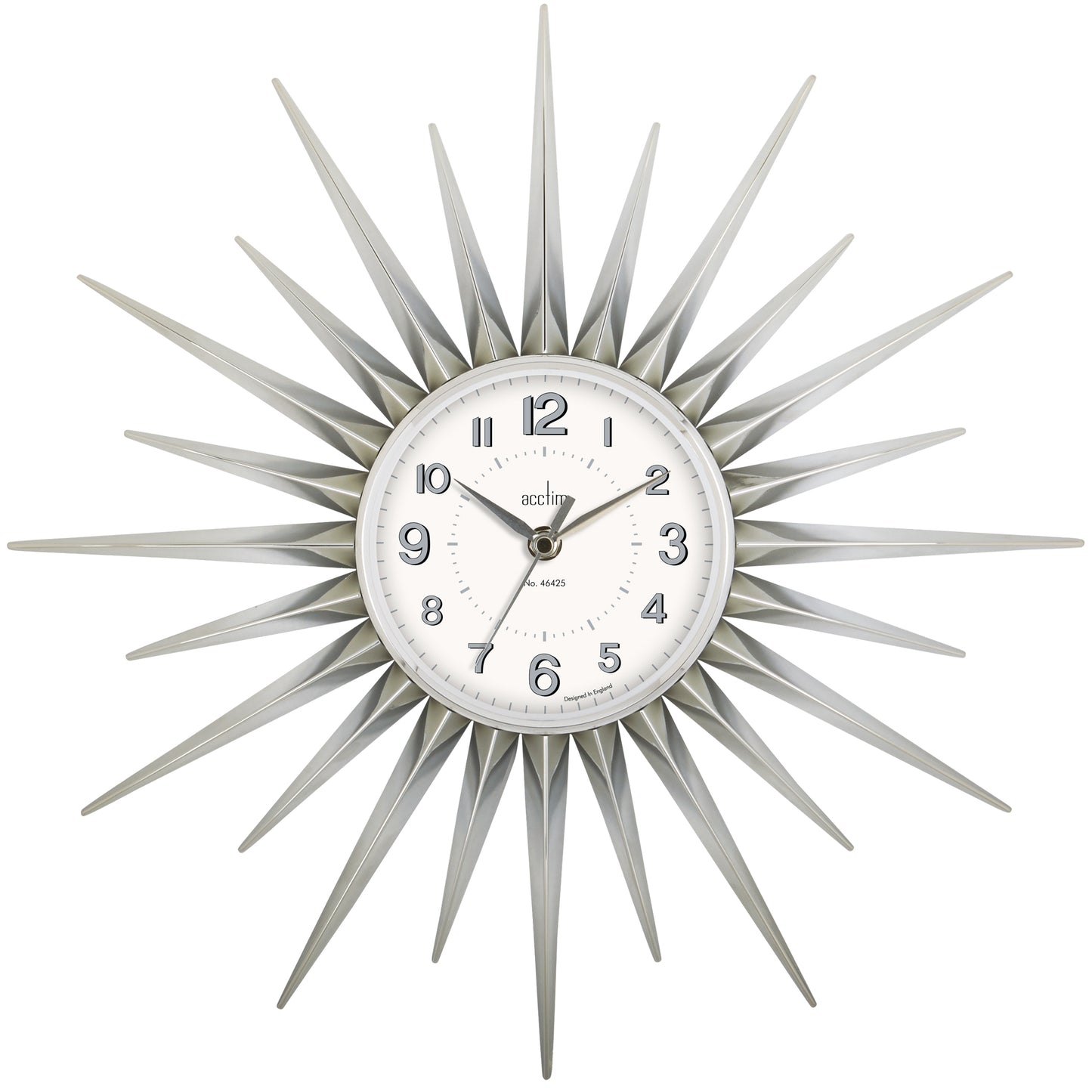 Stella Silver Wall Clock 43cm