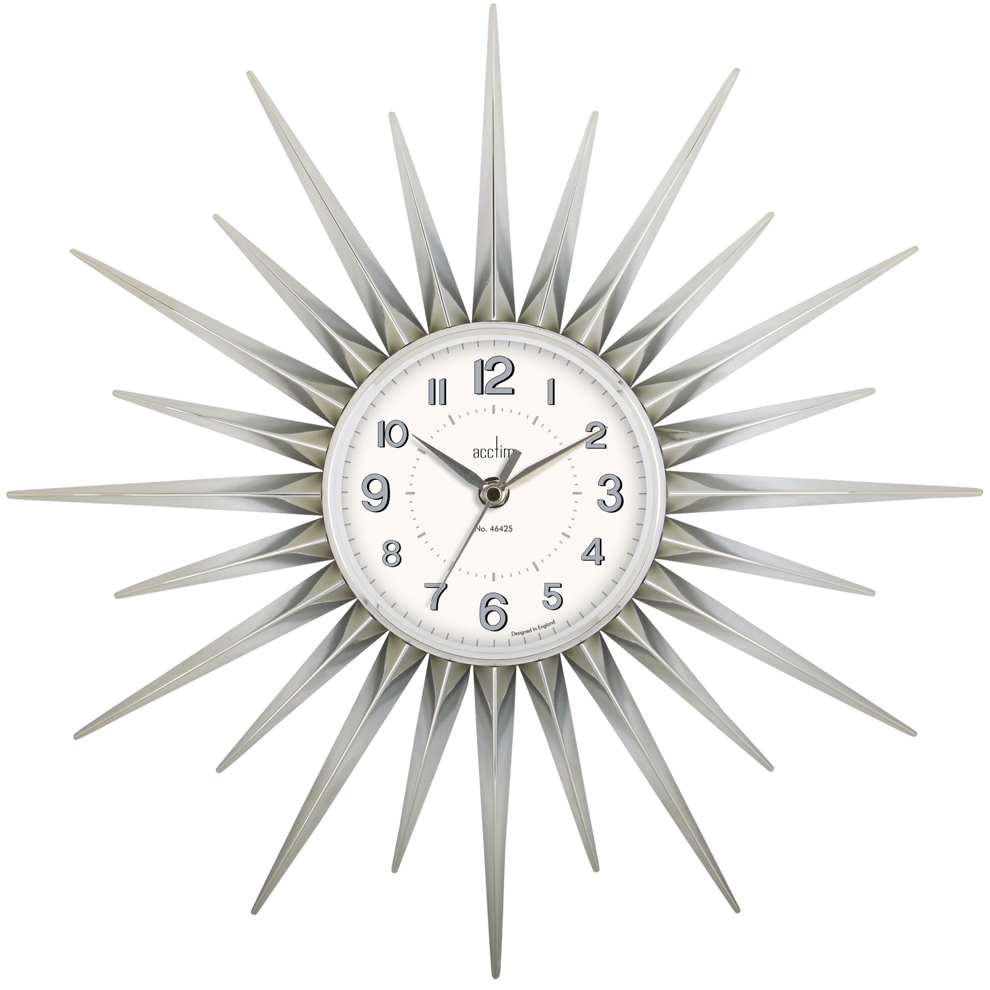 Stella Silver Wall Clock 43cm