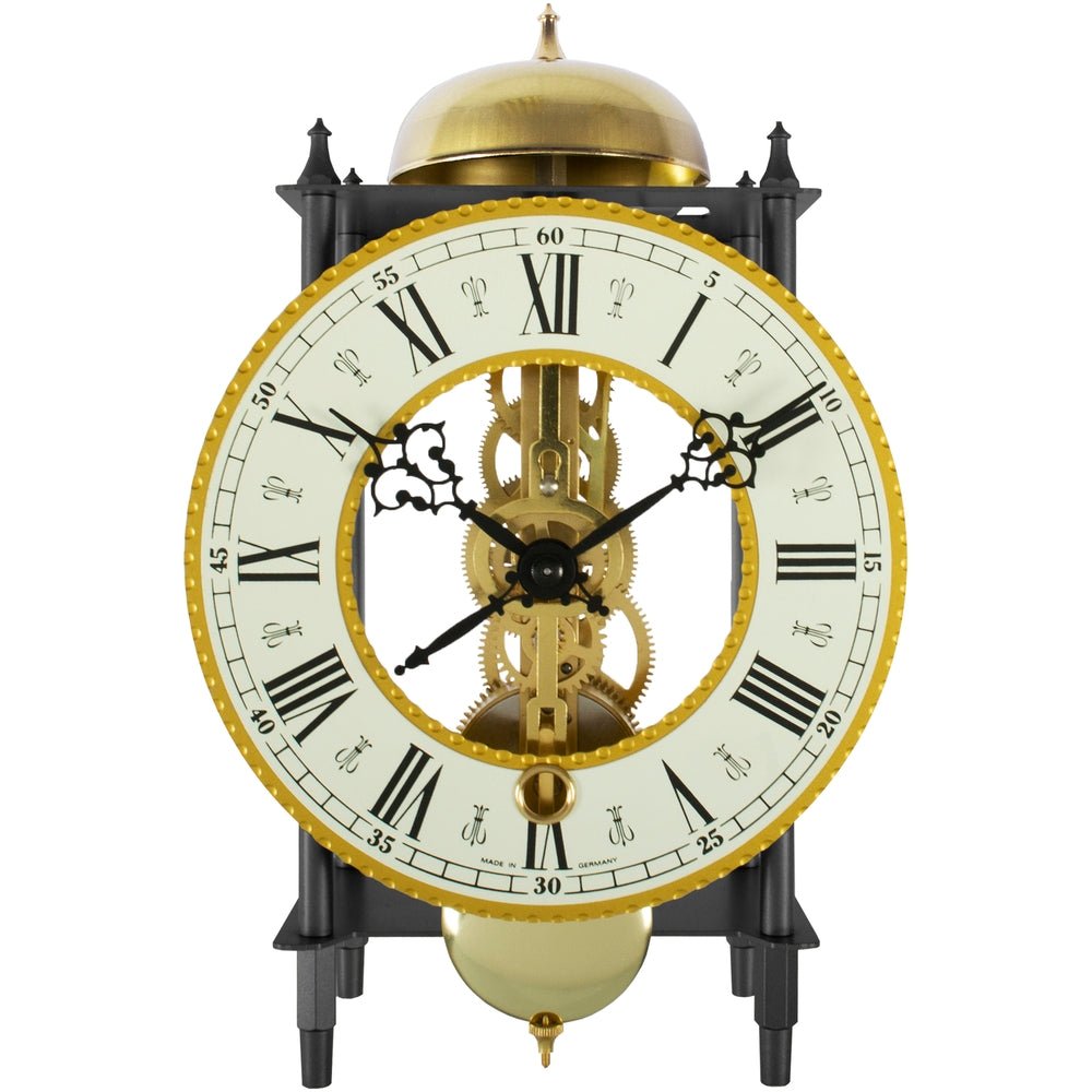 Alcester 8-Day Key Wound Skeleton Mantel Clock 22.5cm - TickTockClocks