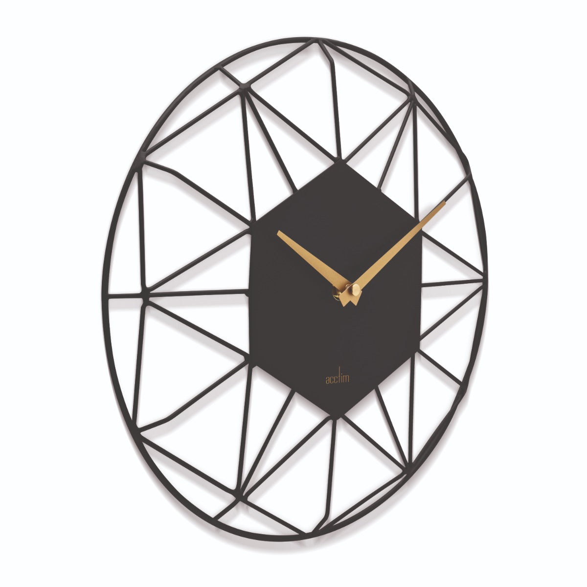 Alva Geometric Wire Frame Wall Clock