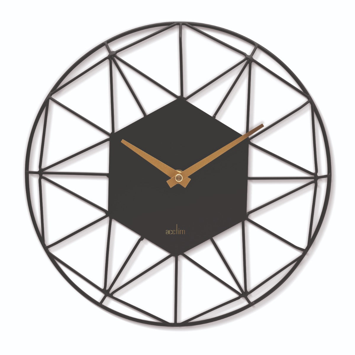 Alva Geometric Wire Frame Wall Clock