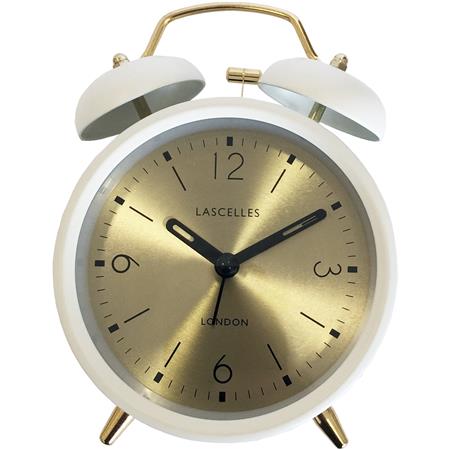 Twin Bell Alarm with Matte White Case 14cm