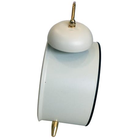 Twin Bell Alarm with Matte White Case 14cm