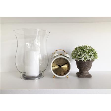 Twin Bell Alarm with Matte White Case 14cm
