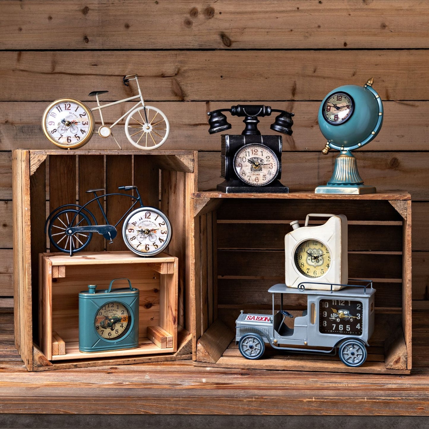 Bicycle Mantel Clock 18cm - TickTockClocks