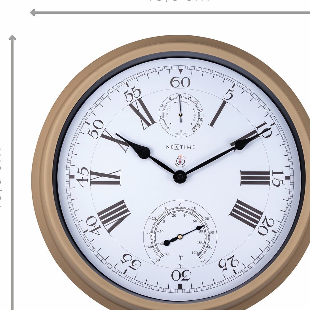 Brown Hyacinth Wall Clock 40cm - TickTockClocks
