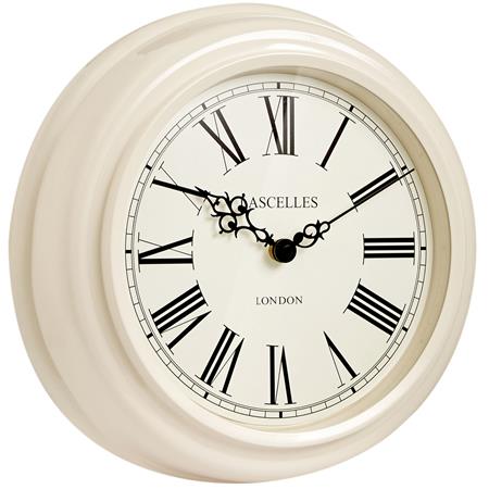 Lacelles Classic Wall Clock  in Cream 32cm