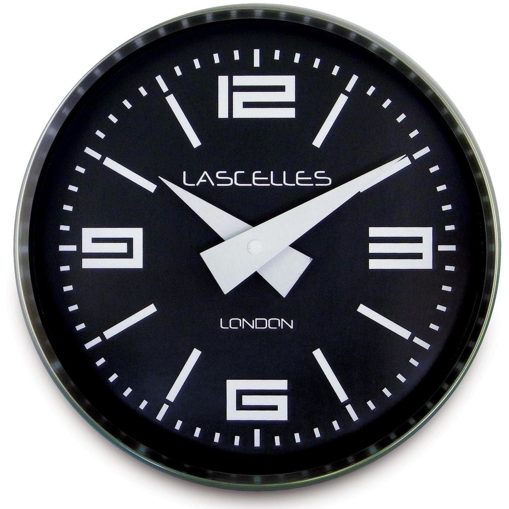 Brushed Chrome Cosmo Wall Clock 23cm