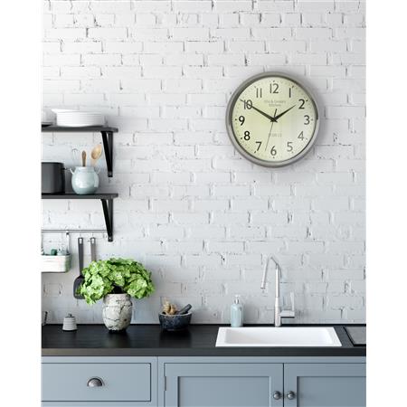 Chrome Wall Clock With Sweep Seconds Hand 30cm