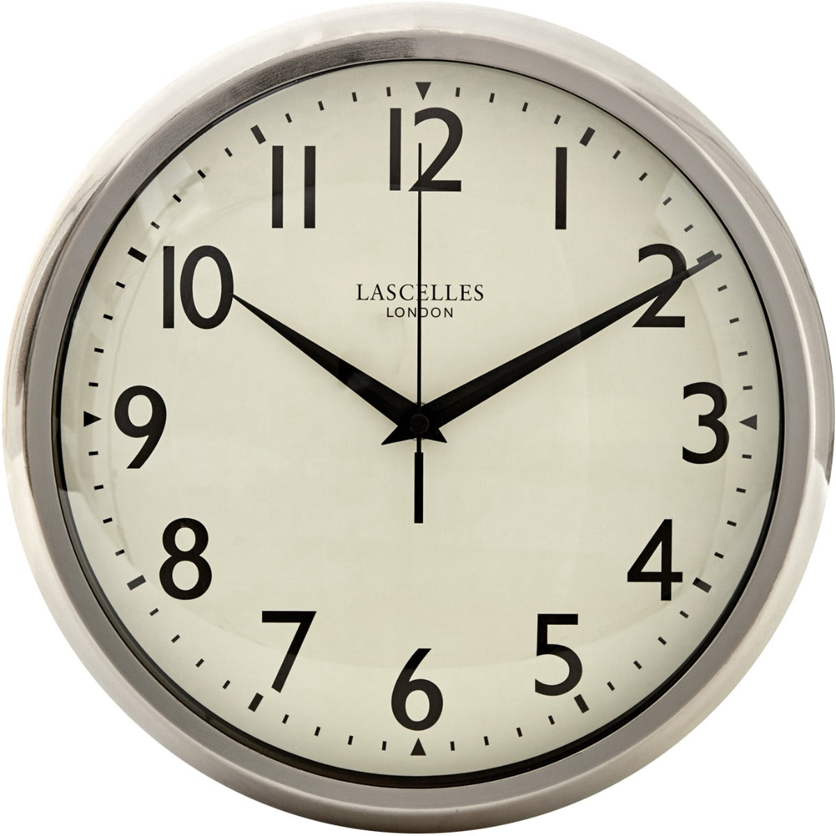 Chrome Wall Clock With Sweep Seconds Hand 30cm