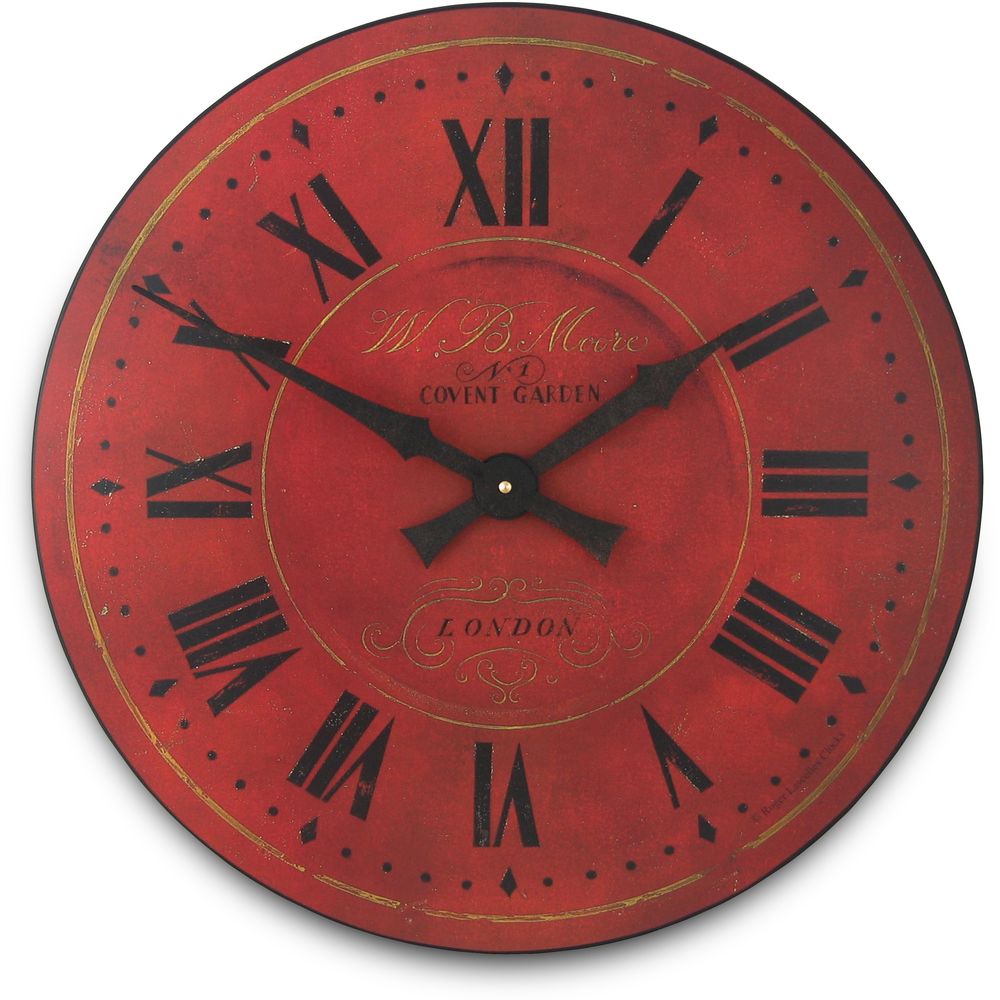 Red London Wall Clock 49cm