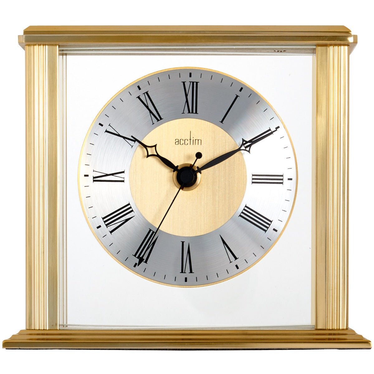 Hamilton Mantel Clock Polished Metal Case - TickTockClocks