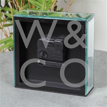 HESTIA® Mirror Glass Raindrop Design Mantel Clock