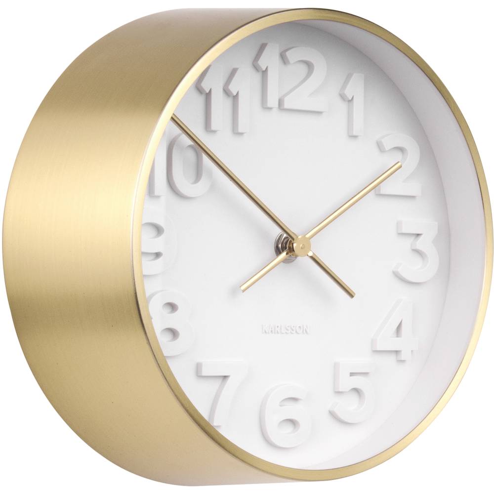 Mr. White Gold Wall Clock 22cm