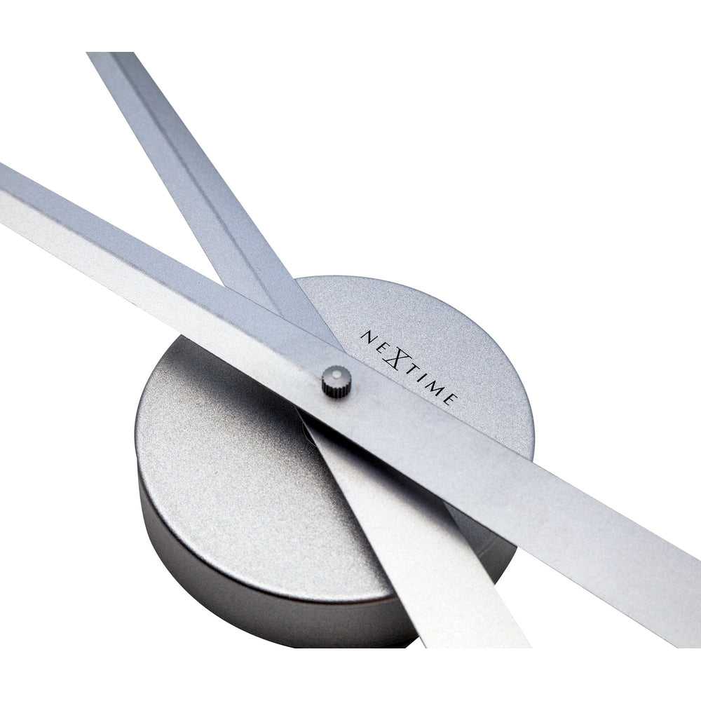 Silver Hands Wall Clock 85cm