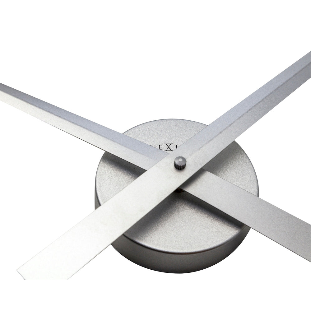 Silver Hands Wall Clock 85cm