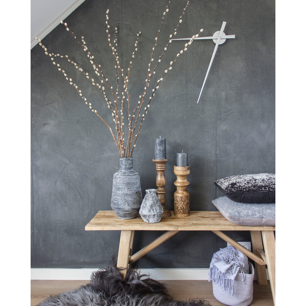 Silver Hands Wall Clock 85cm