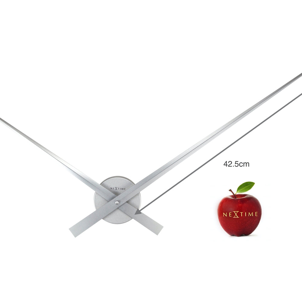 Silver Hands Wall Clock 85cm