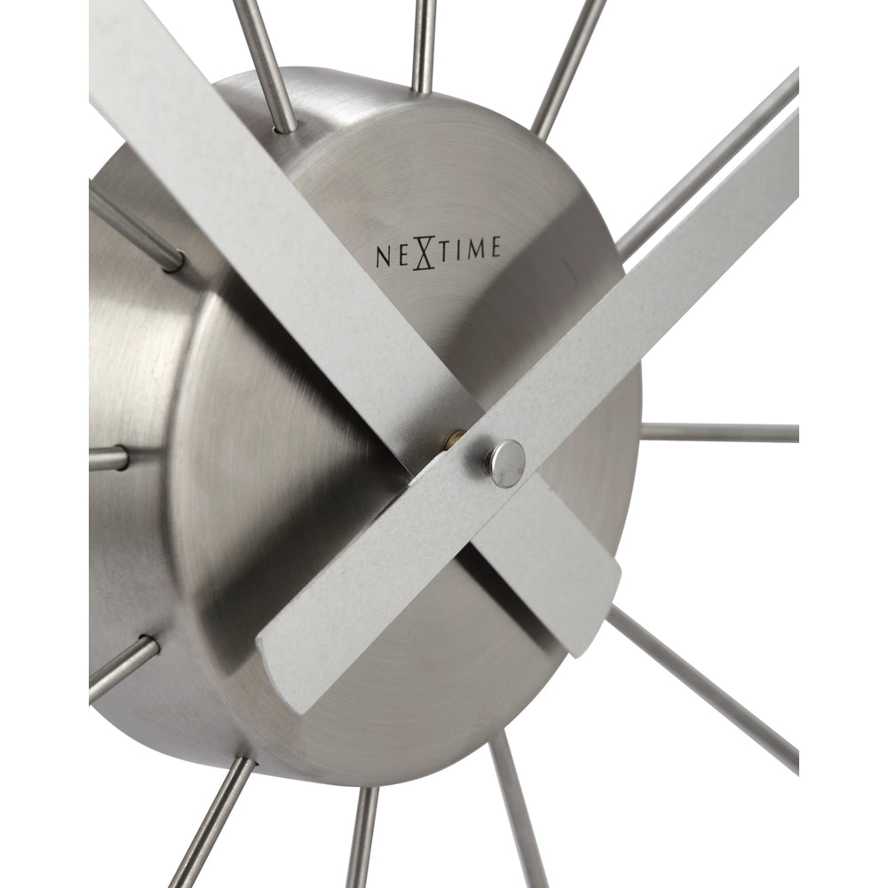 Silver PlugInn Wall Clock 58cm