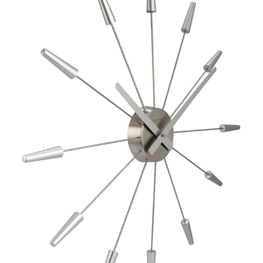 Silver PlugInn Wall Clock 58cm