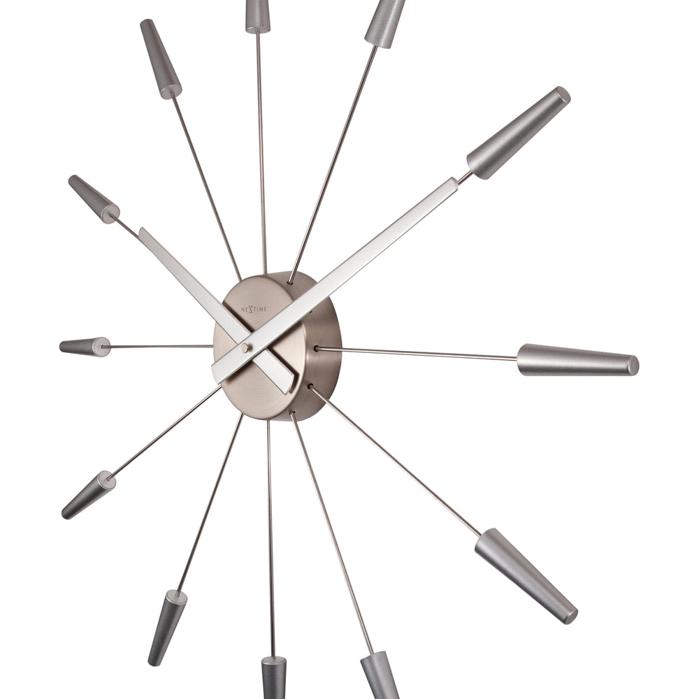 Silver PlugInn Wall Clock 58cm