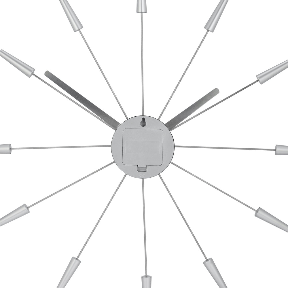 Silver PlugInn Wall Clock 58cm
