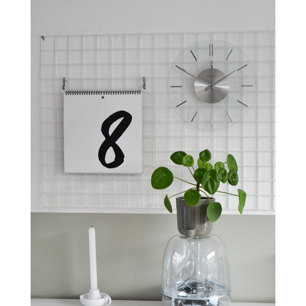 Glass Stripe Wall Clock 26cm
