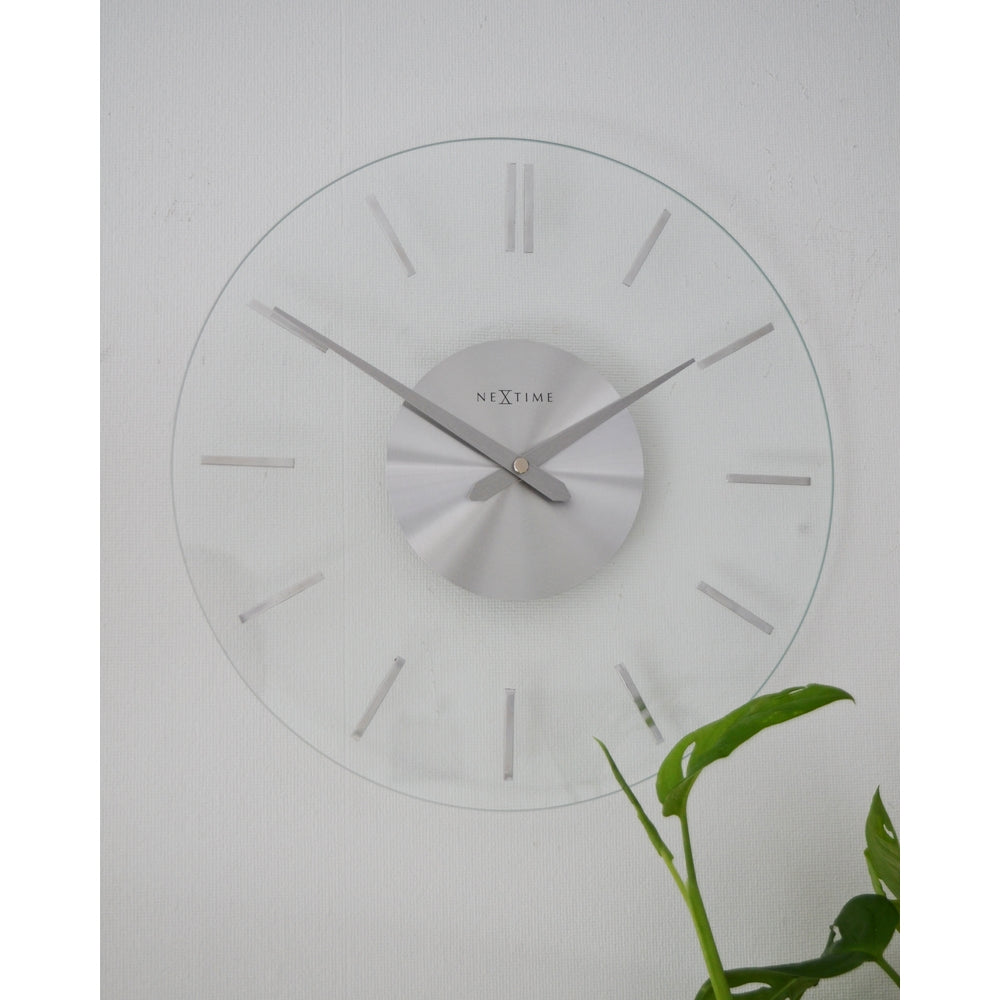 Glass Stripe Wall Clock 31cm