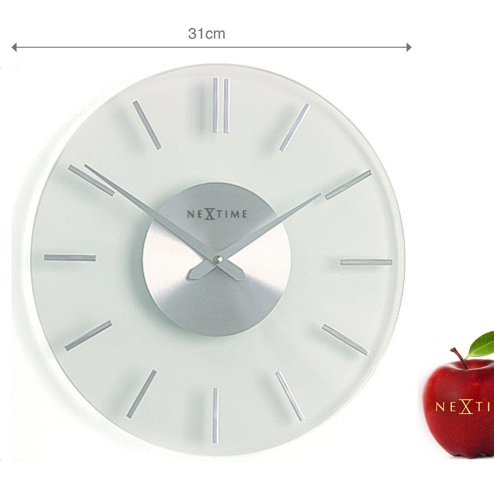 Glass Stripe Wall Clock 31cm