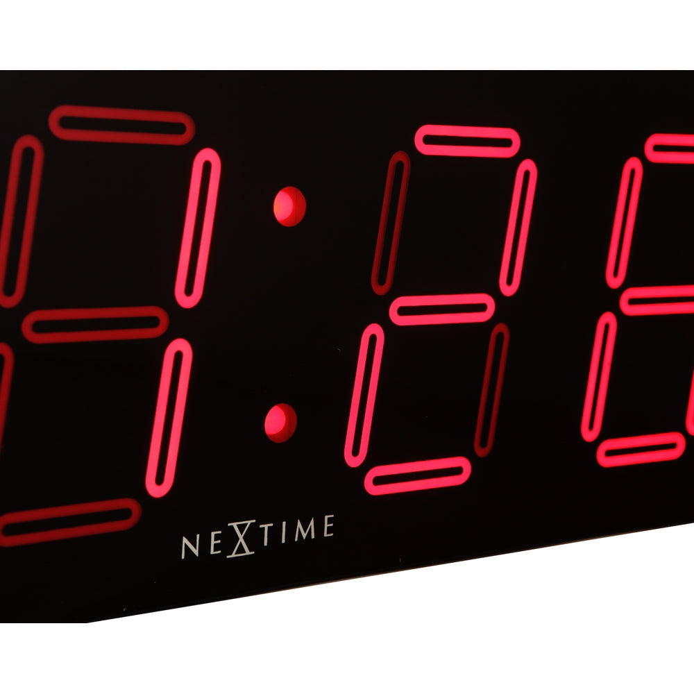Black Big D Wall Clock 51cm
