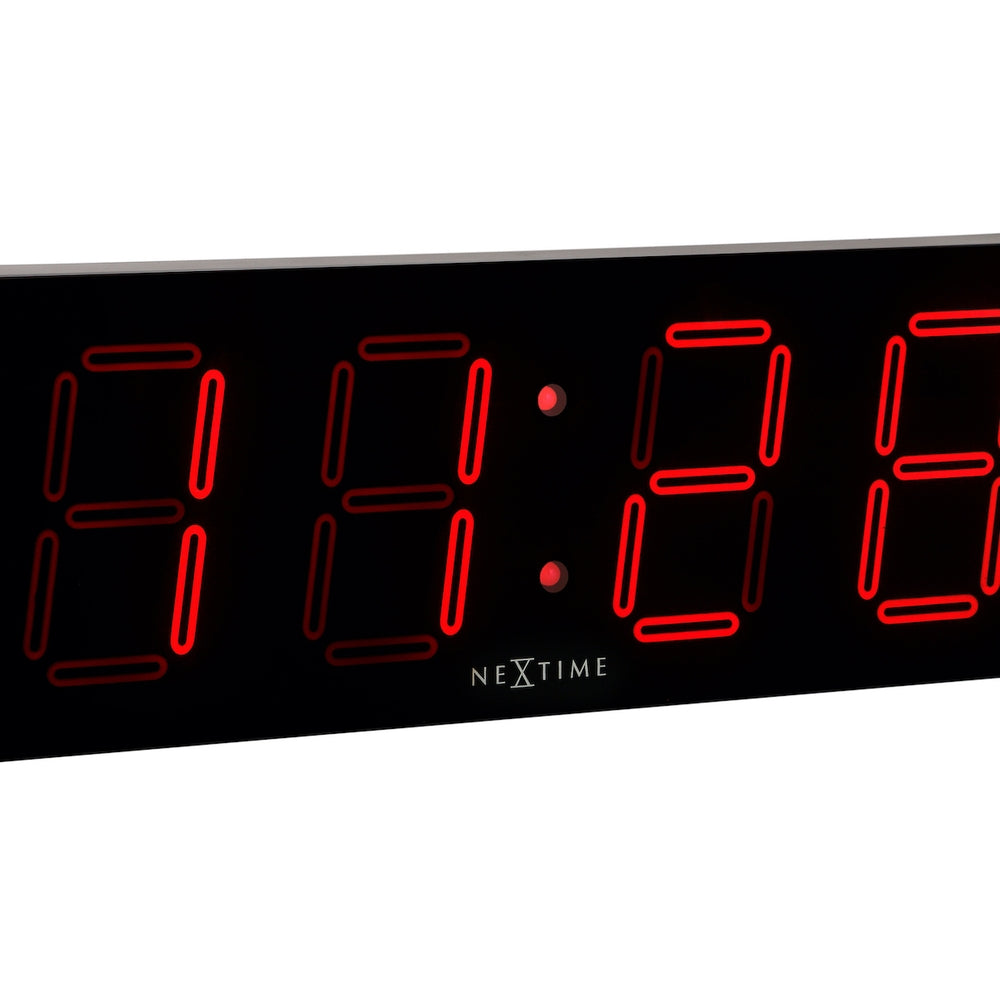 Black Big D Wall Clock 51cm