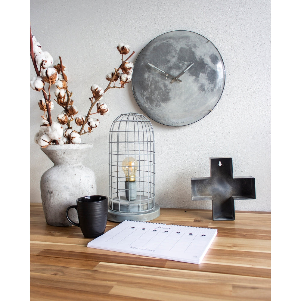 Blue Moon Dome Wall Clock 35cm