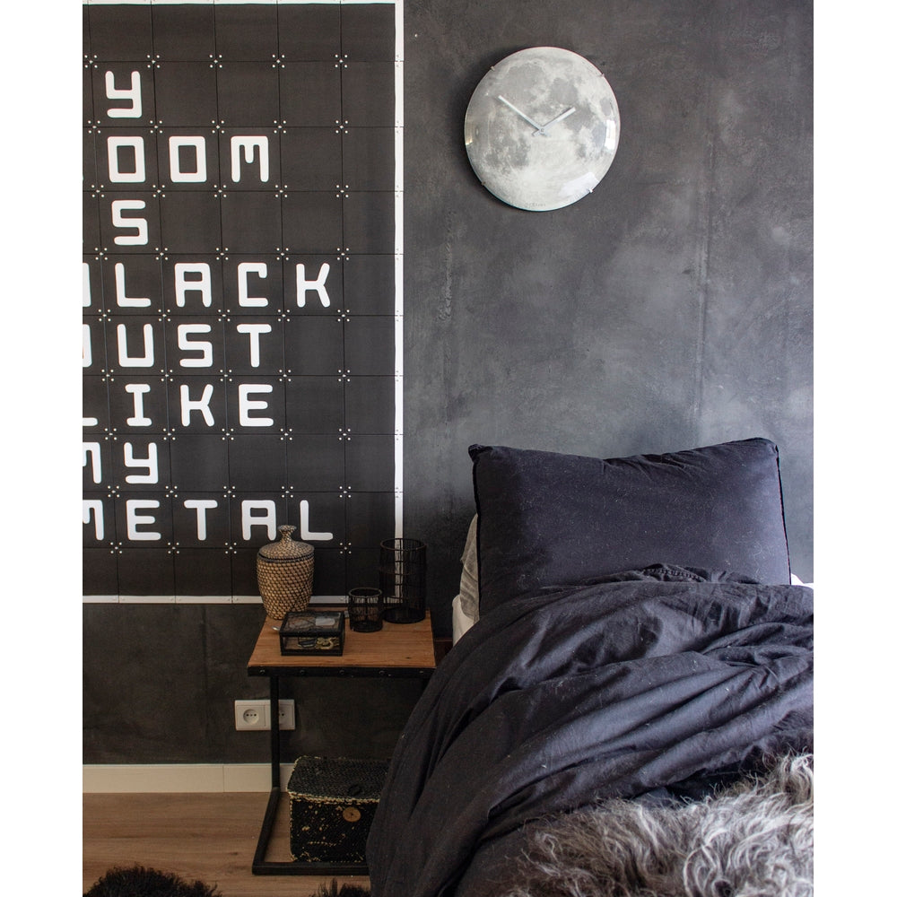 Blue Moon Dome Wall Clock 35cm