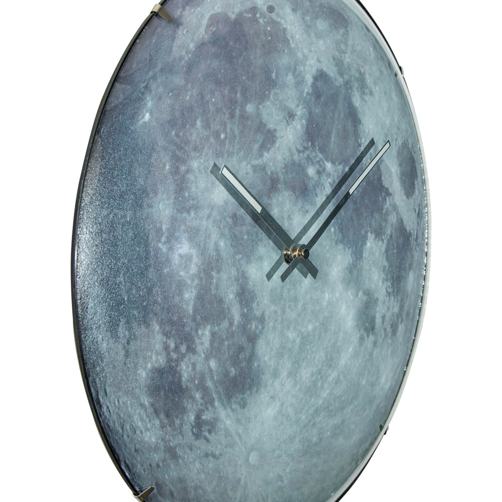 Blue Moon Dome Wall Clock 35cm