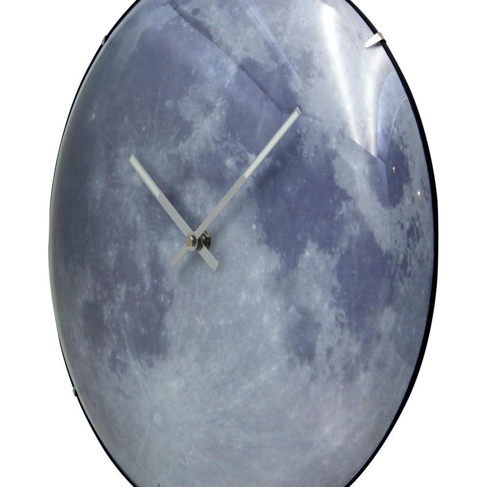 Blue Moon Dome Wall Clock 35cm